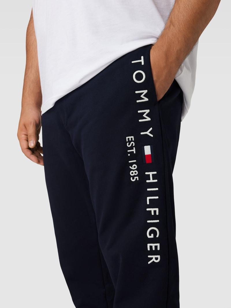 PLUS SIZE Sweatpants mit Label-Stitching in marineblau