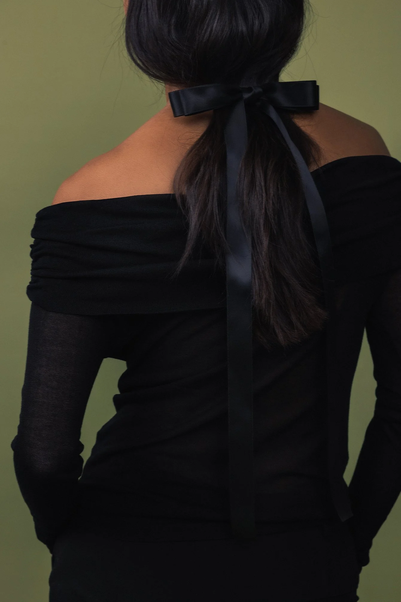 Drapiertes Feinstricktop
