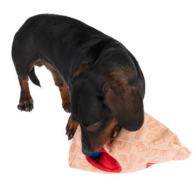 Hundespielzeug Squeaky Burger Menü