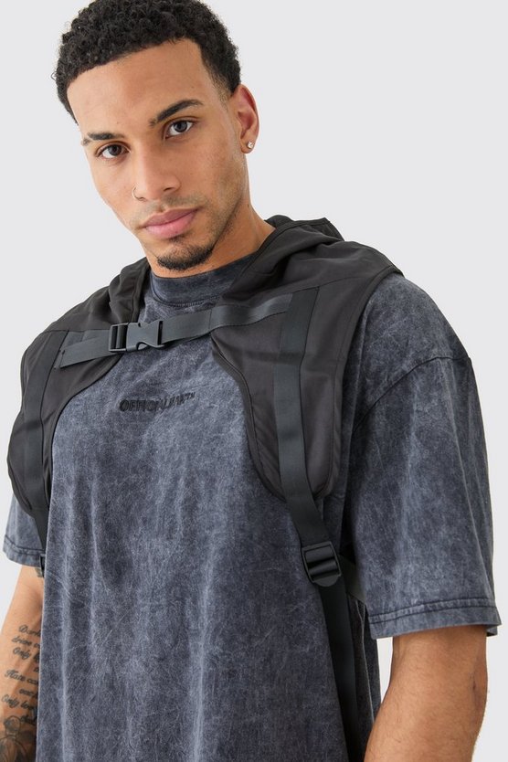 Nylon Utility-Tanktop mit Kapuze