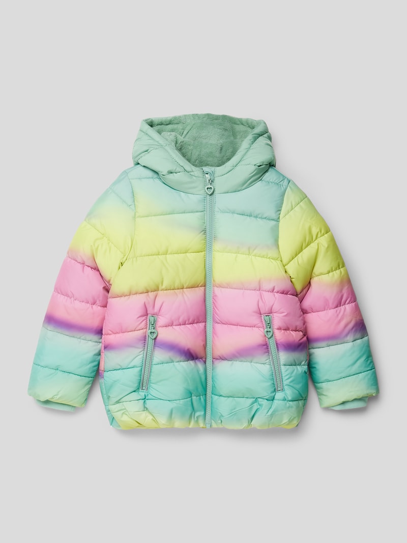 Steppjacke im Batik-Look in mint