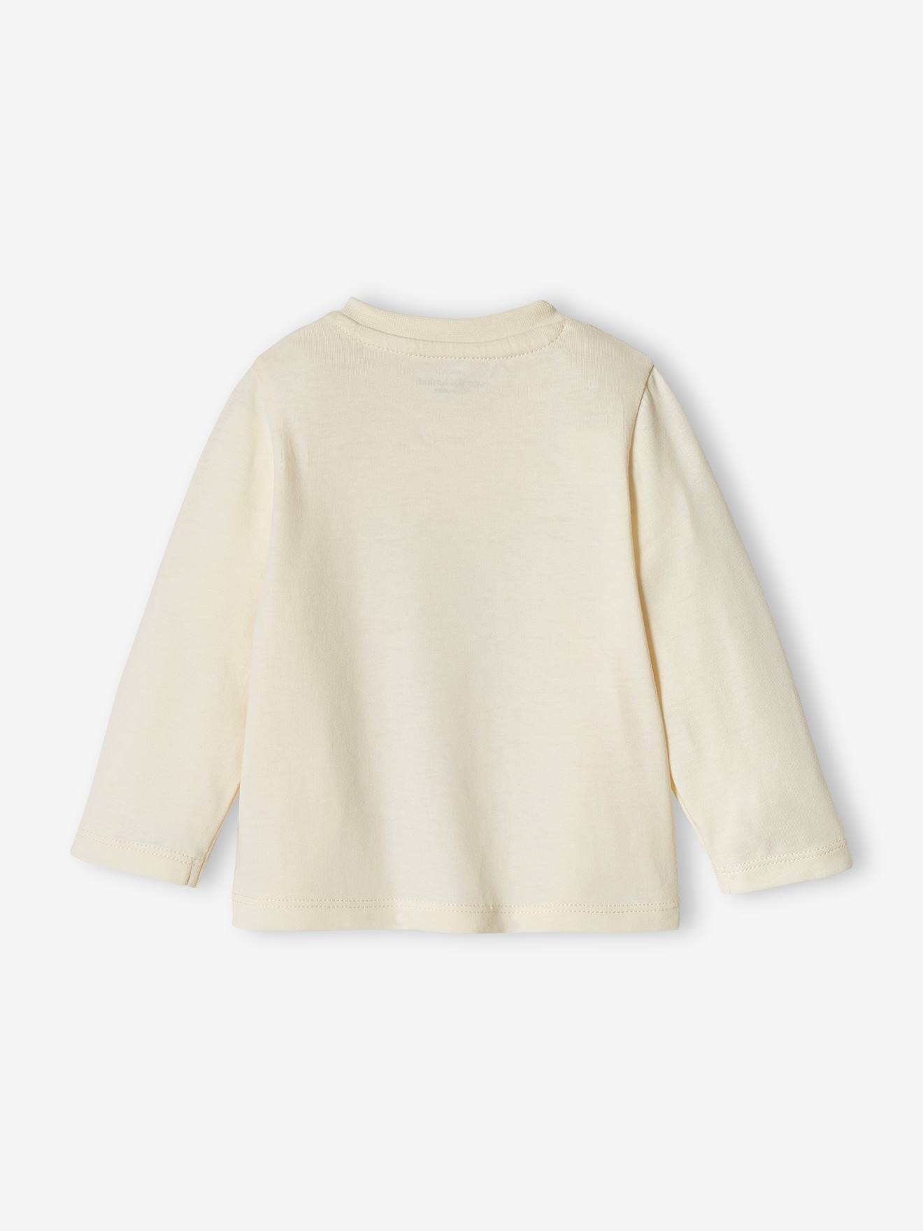 Tee-shirt imprimé bébé manches longues écru