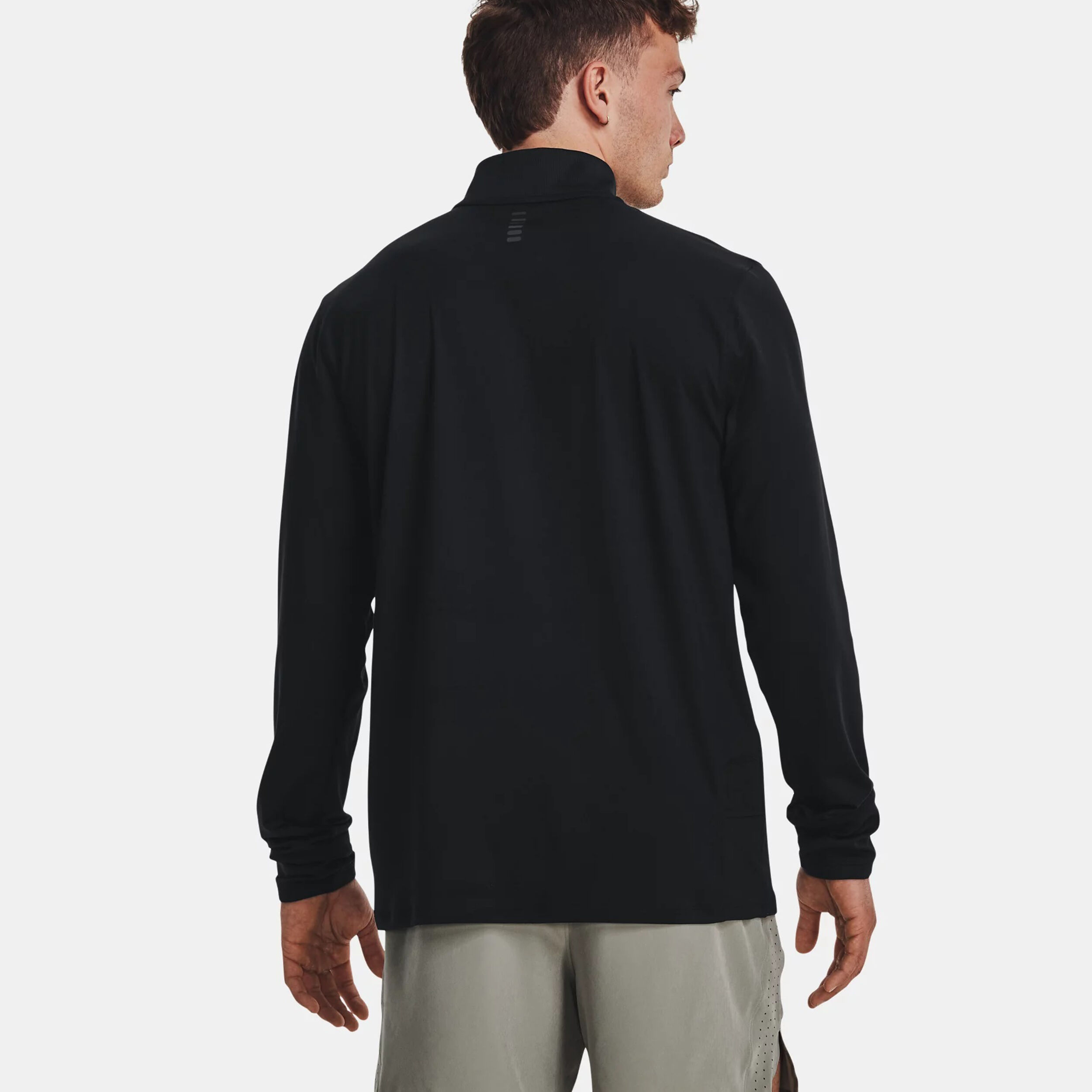 Qualifier Run 1/4 Zip Laufshirt Herren - Schwarz