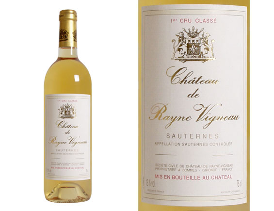 Château de Rayne Vigneau Blanc Liquoreux 2005, Premier Cru Classé En 1855 Bordeaux Sauternes