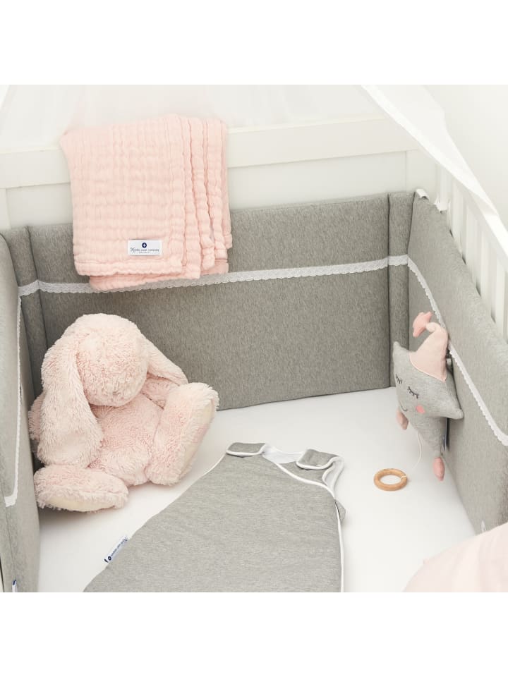 nordic coast company  Nestchen in Grau Spitze (L) 180 cm, (B) 35 cm  günstig kaufen onesize