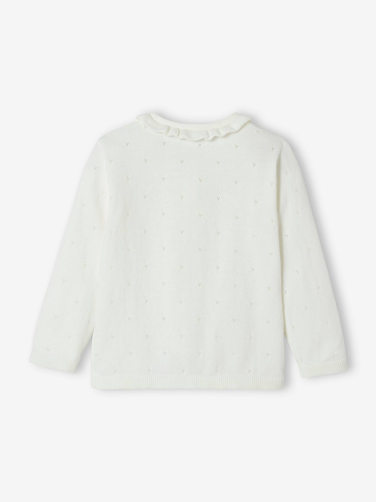Cardigan bébé avec col blanc