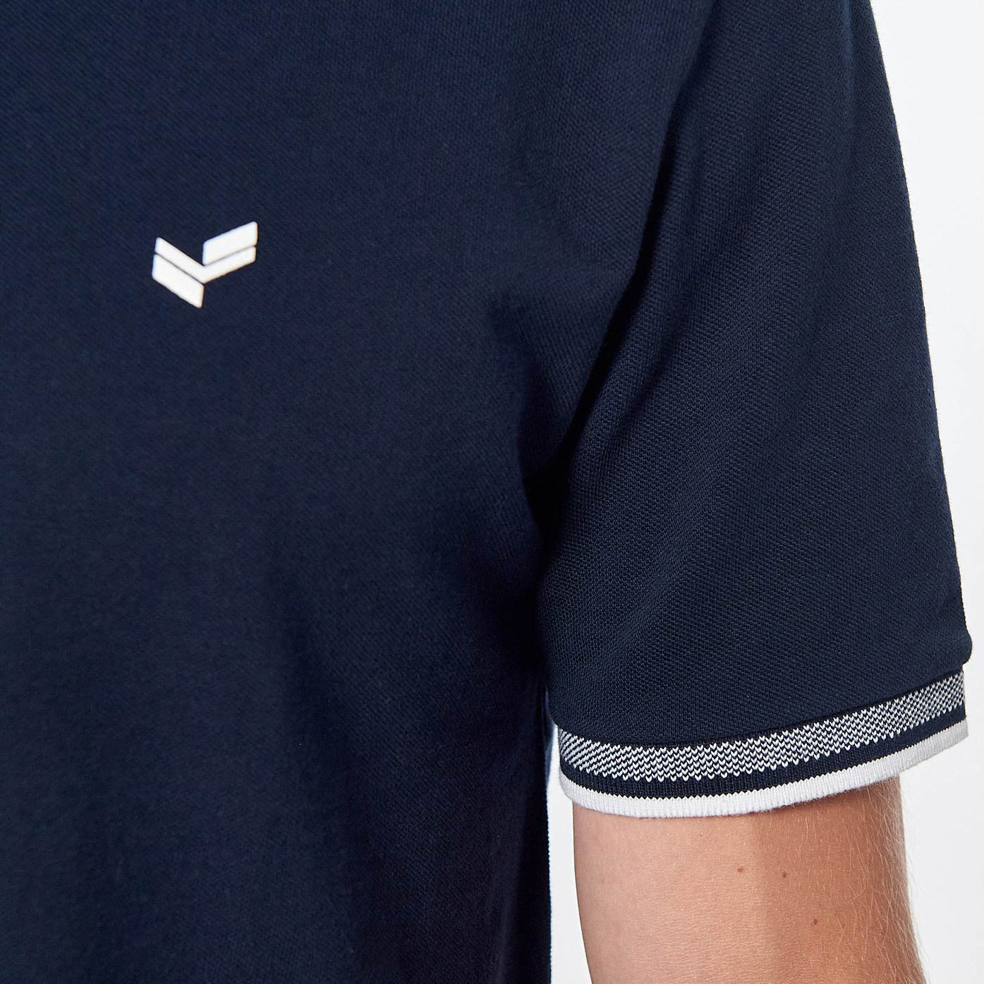 RAYOC  Polo bleu marine homme 100% coton bio