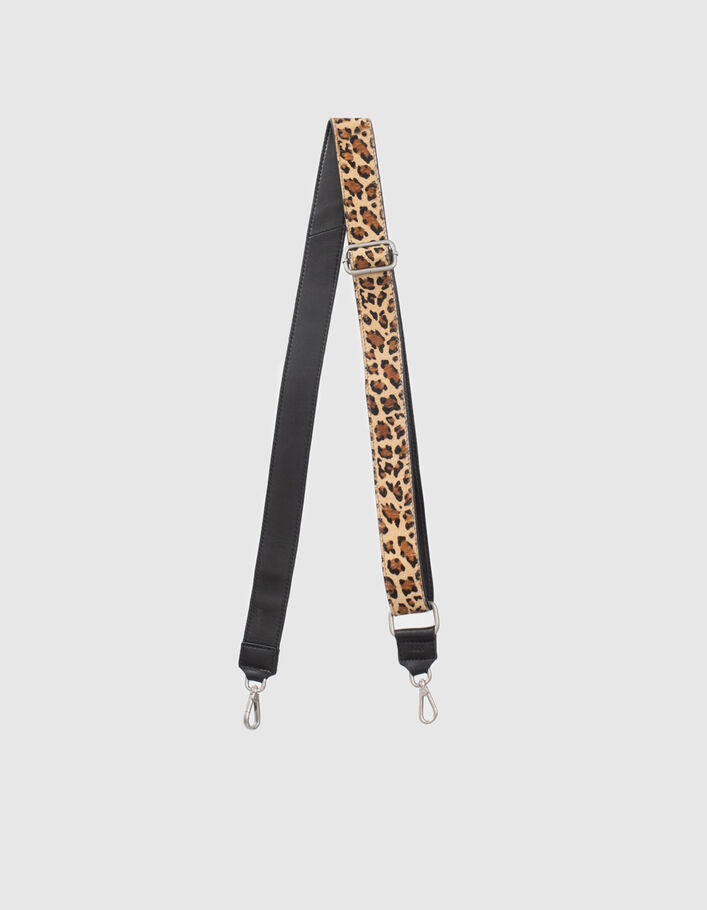 La bandoulière 111 en cuir de vachette pony léopard femme