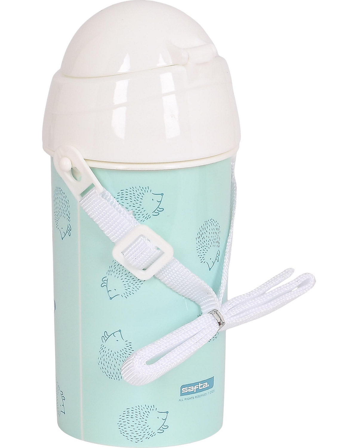 Trinkflasche Igel, automatische Öffnung, inkl. Halm, 500 ml