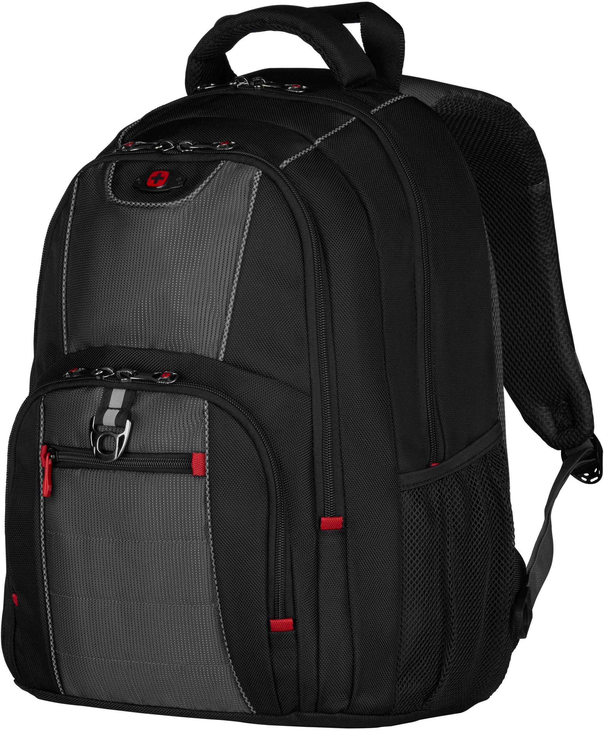 Wenger Laptoprucksack Pillar, schwarz/ grau, für Laptops bis 16 Zoll