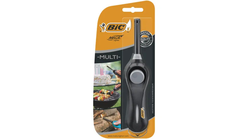 BIC Megalighter Multifunktionsfeuerzeug – Schwarz oder Blau 1er Pack