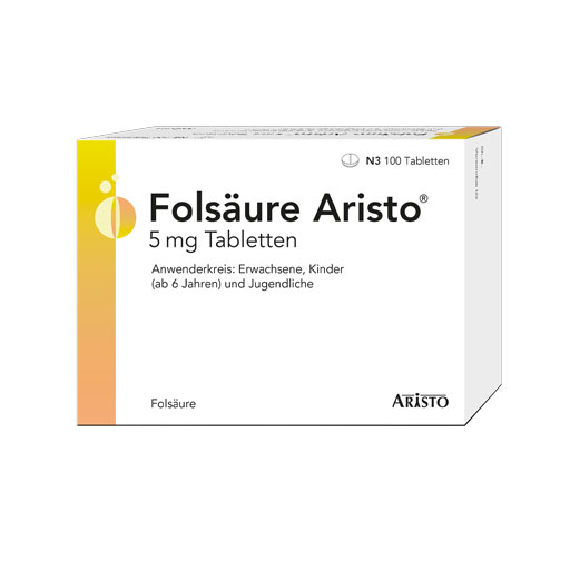 FOLSÄURE ARISTO 5 mg Tabletten  100 St  Tabletten