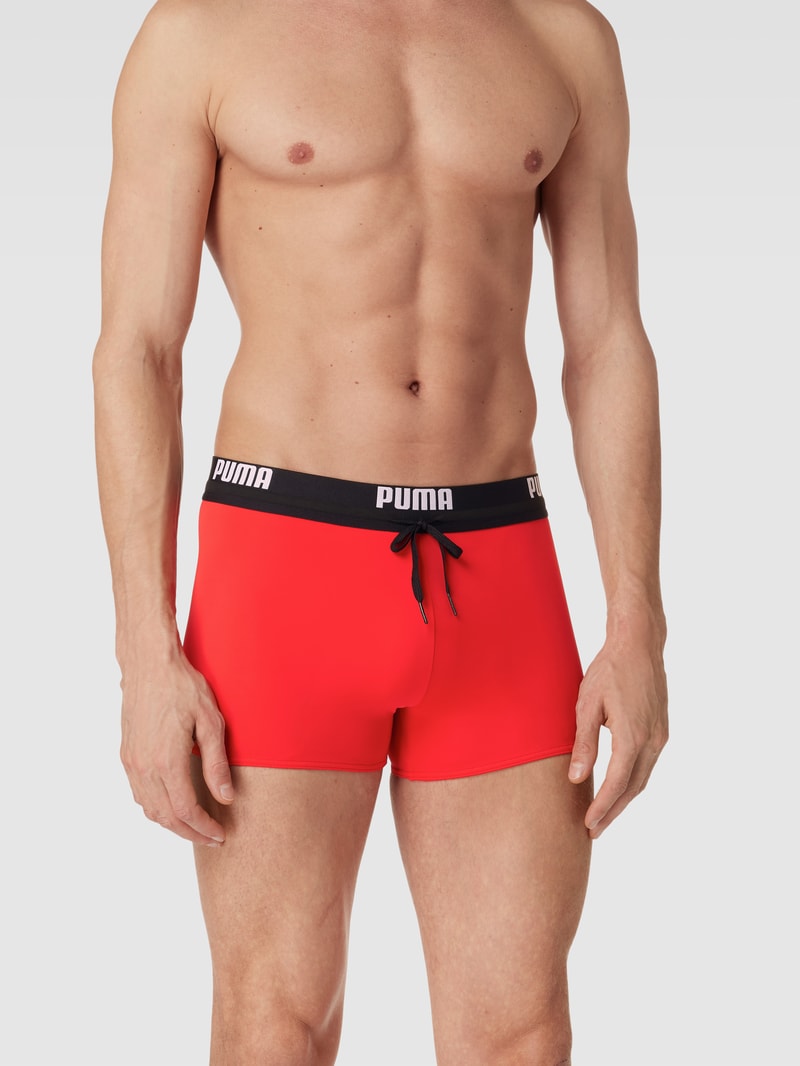 Trunks mit Logo-Bund in rot