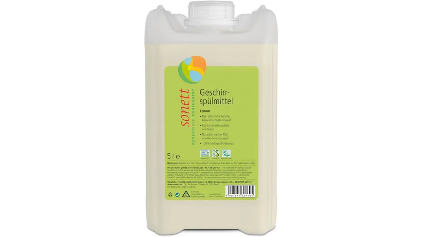 sonett Geschirrspülmittel Lemon 5l 5 l