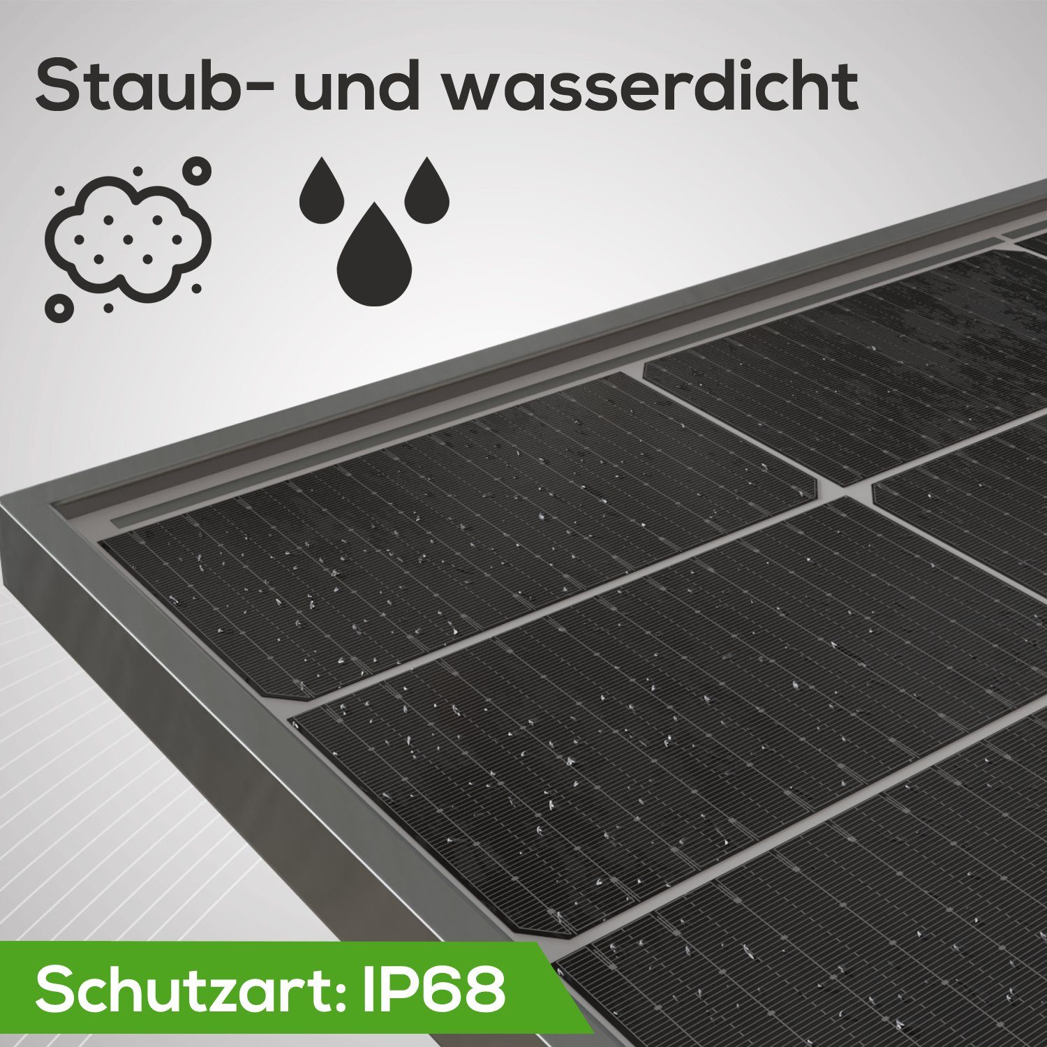 TroniTechnik Solaranlage Balkonkraftwerk Mini PV-Anlage 2 x 410W Set 820W / 600W Mikroinverter, 820 W, Monokristallin, (Komplettset, 4-St., 2x Solarpaneel, Mikroinverter, 5m Anschlusskabel), inkl. Mikroinverter und 5m Anschlusskabel