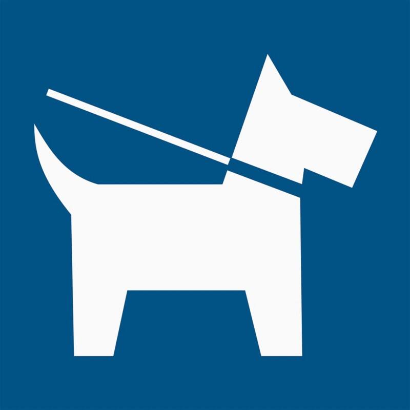 Djois Warnschild Hund an die Leine Klebstoff, einschraubbar PP (Polypropylen) 20 (B) x 0,14 (H) cm