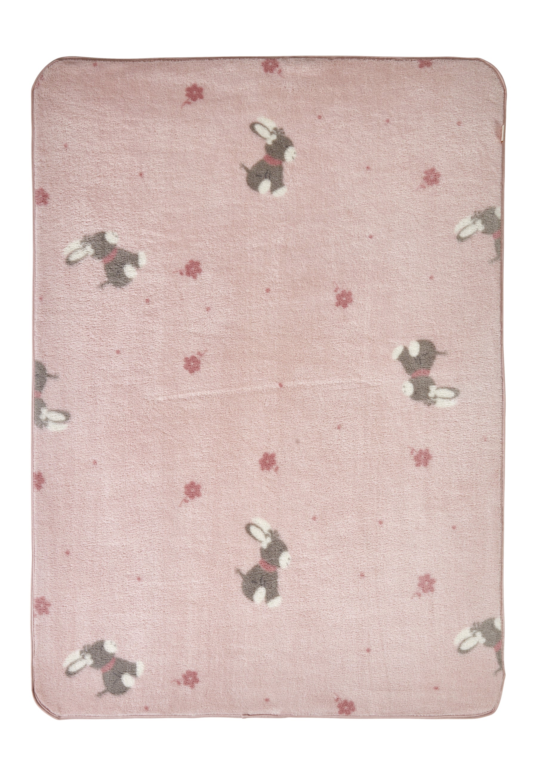 Babydecke Esel Emmi Girl mit Allover-Motiv in rosa