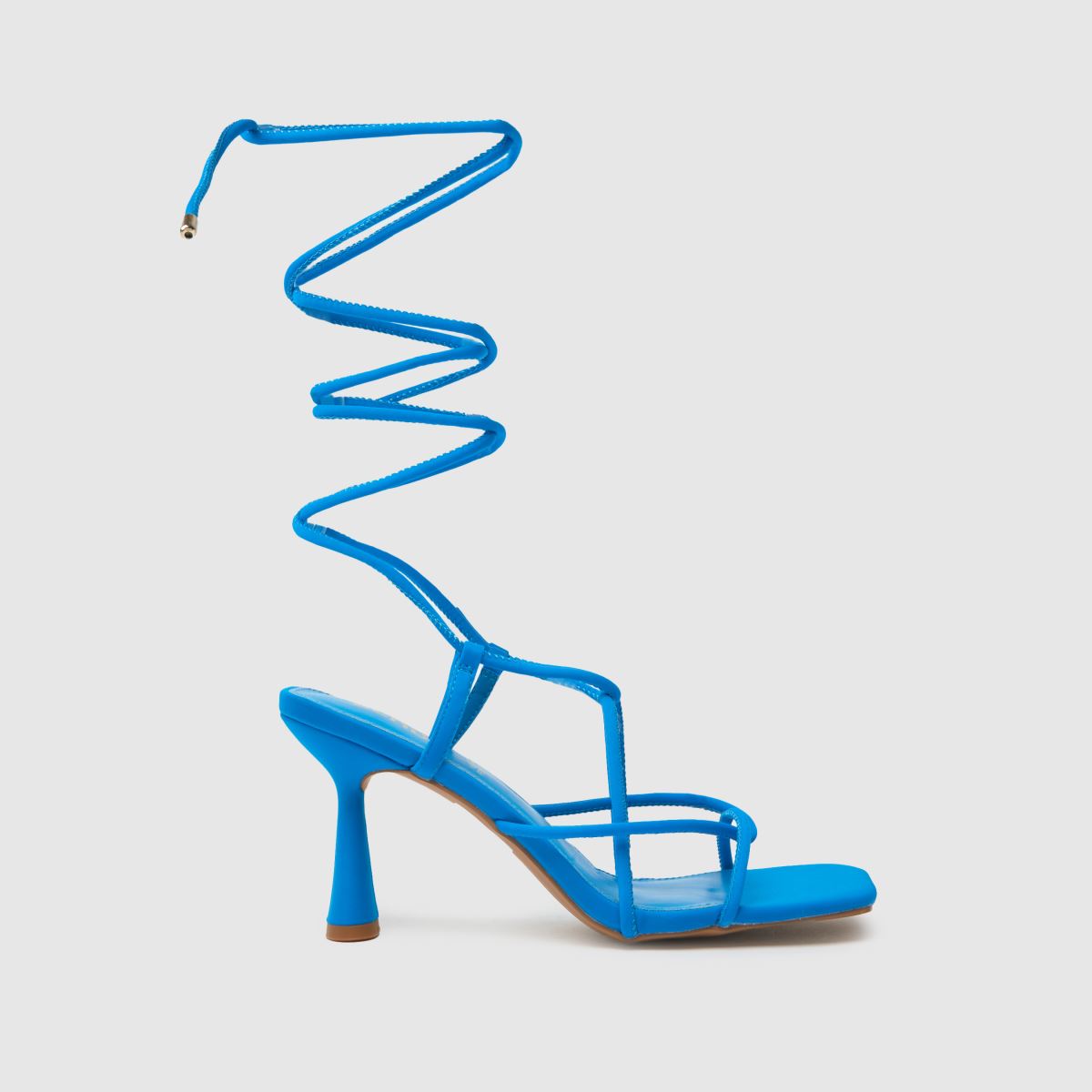 Schuh Sigrid pántos, szögletes orrú, kék színű magassarkú