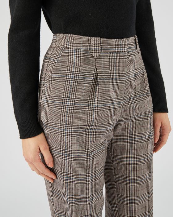 Pantalon large à carreaux