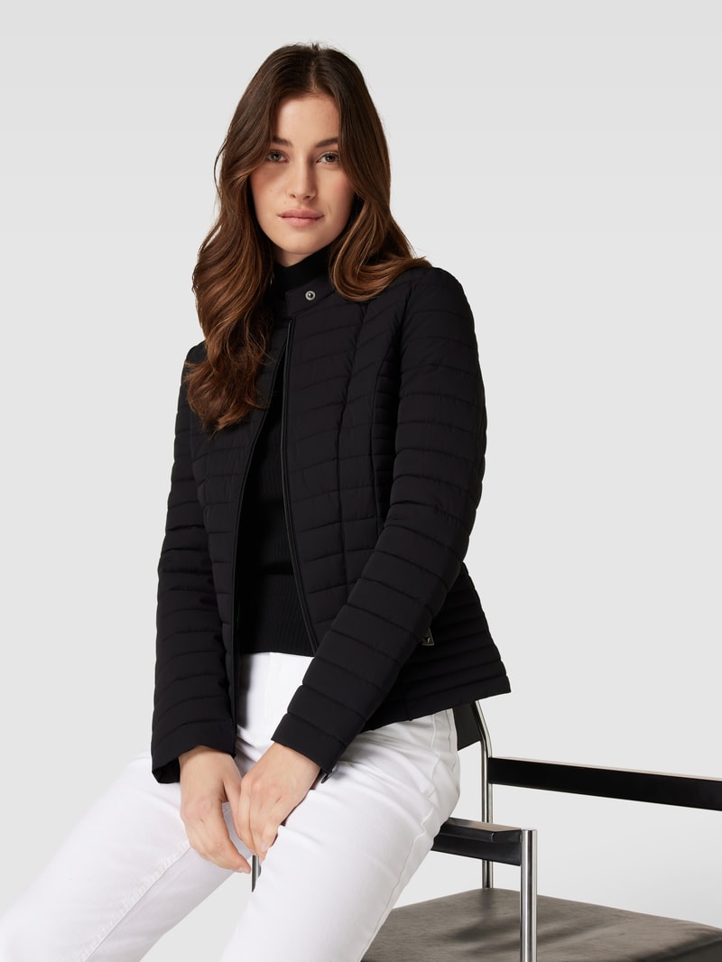 Steppjacke mit Stehkragen Modell 'VONA' in schwarz