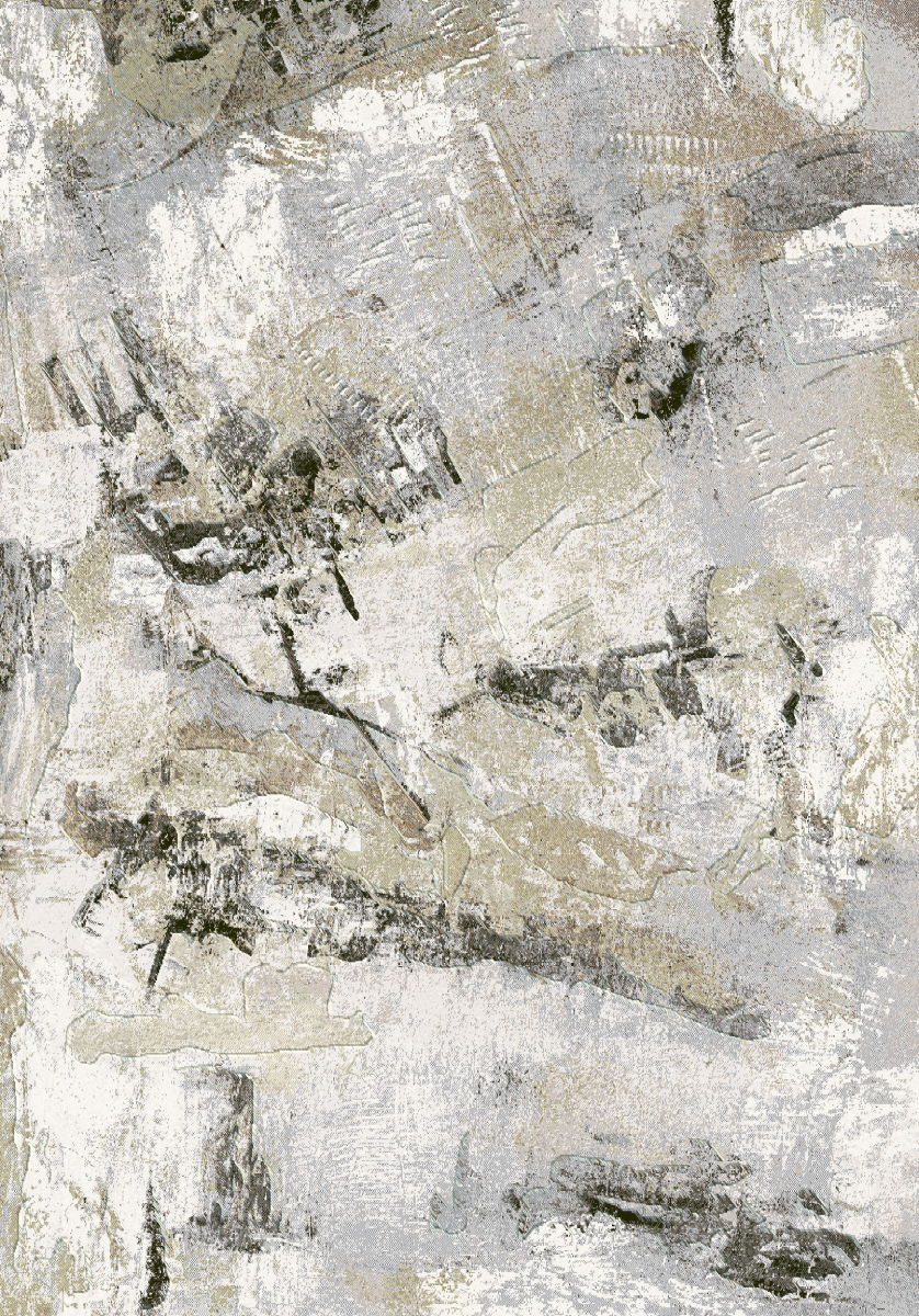 Webteppich Exellenza Grau-Gold-Dunkelgrau 133 x 195 cm