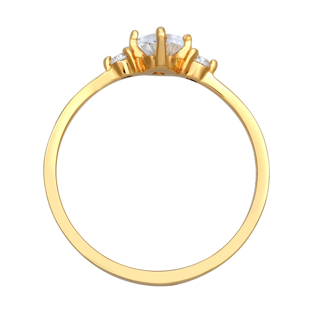 Elli Elli Bague Femmes Bague de fiançailles Ovale avec Cristal de Zirconium en Argent  Bague
