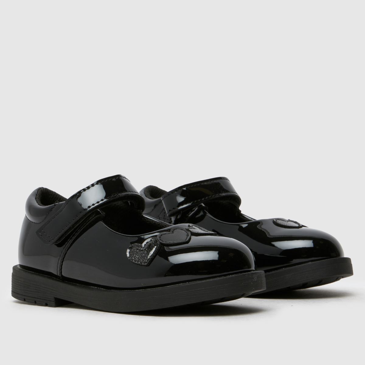 Dívčí batolecí boty schuh černé s citronovým vzorem a srdcem