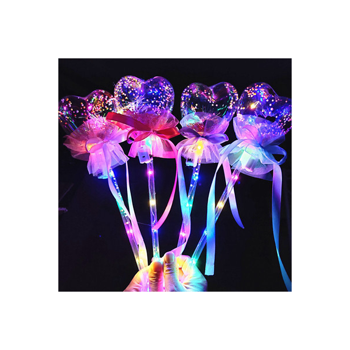 1PC Handheld Fairy Zauberstab Spielzeug für Kinder Leuchtender Sternenkugel-Zauberstab