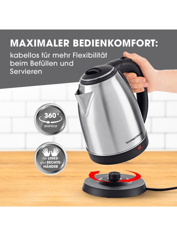 Gourmetmaxx GOURMETmaxx Wasserkocher - 1,8l - Edelstahl günstig kaufen onesize
