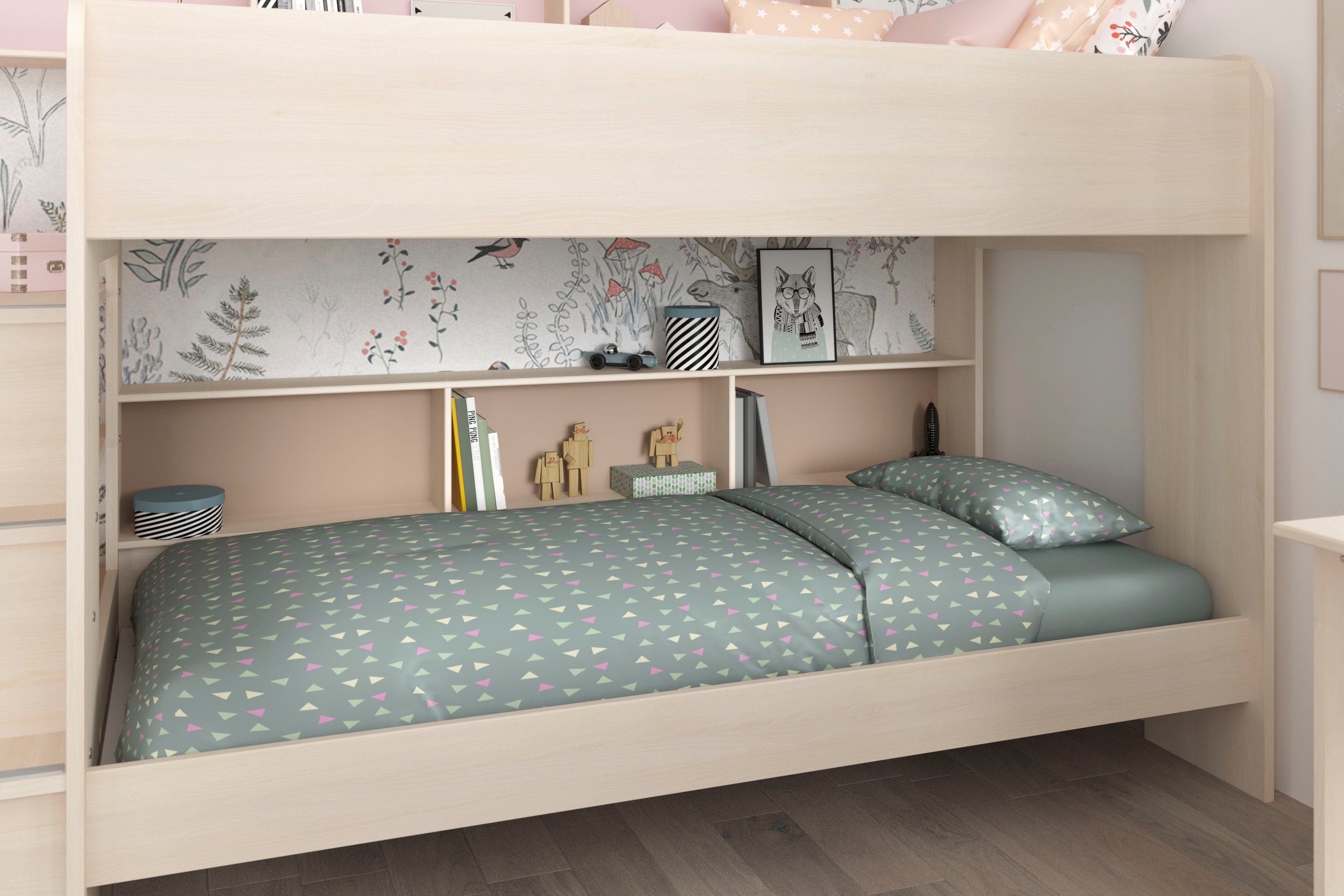 Parisot Jugendzimmer-Set Bibop, (3-St., Etagenbett, zwei Schreibtische), mit 2 Schreibtischen
