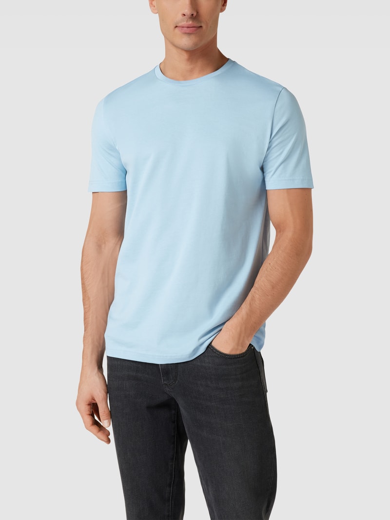 T-Shirt mit Rundhalsausschnitt in bleu