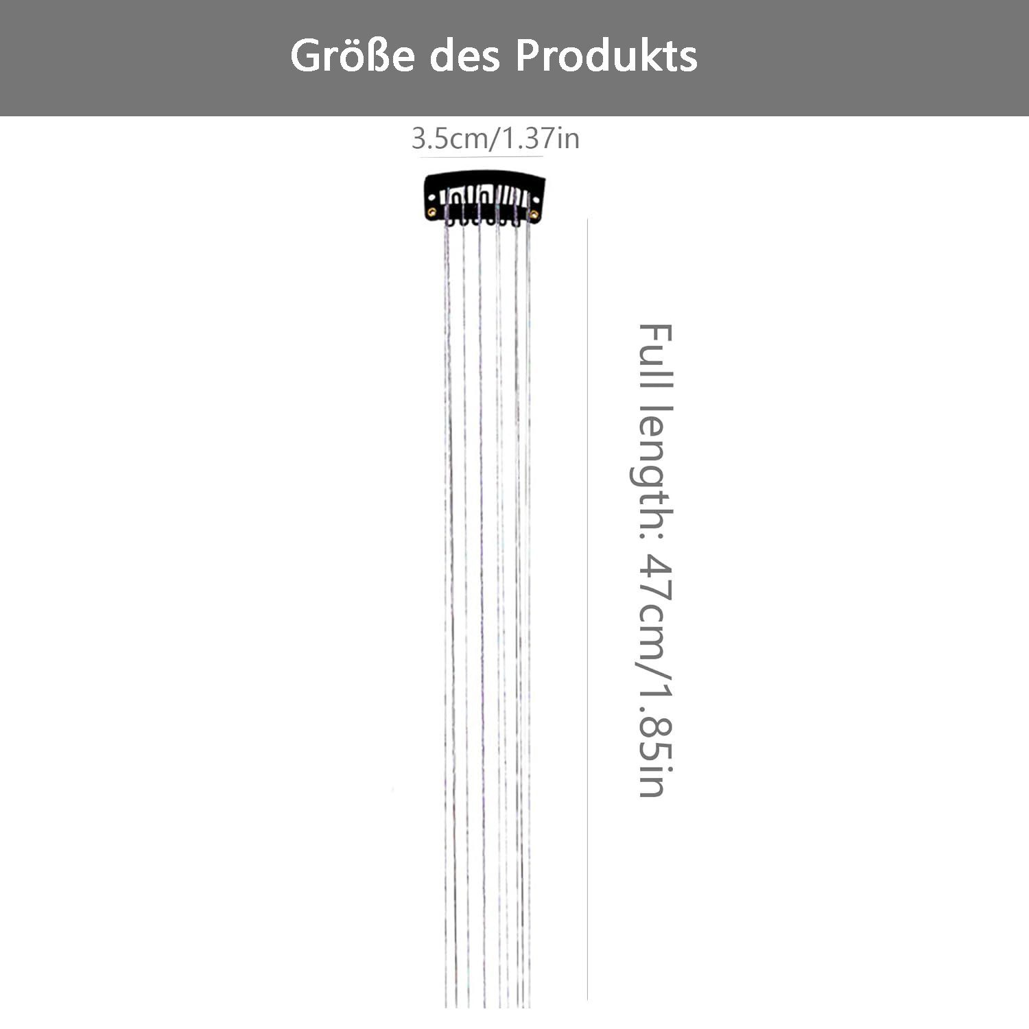 Zeaicos Anhänger 4pcs kette für haare haarketten glitzer haar ketten Quaste Haarspangen