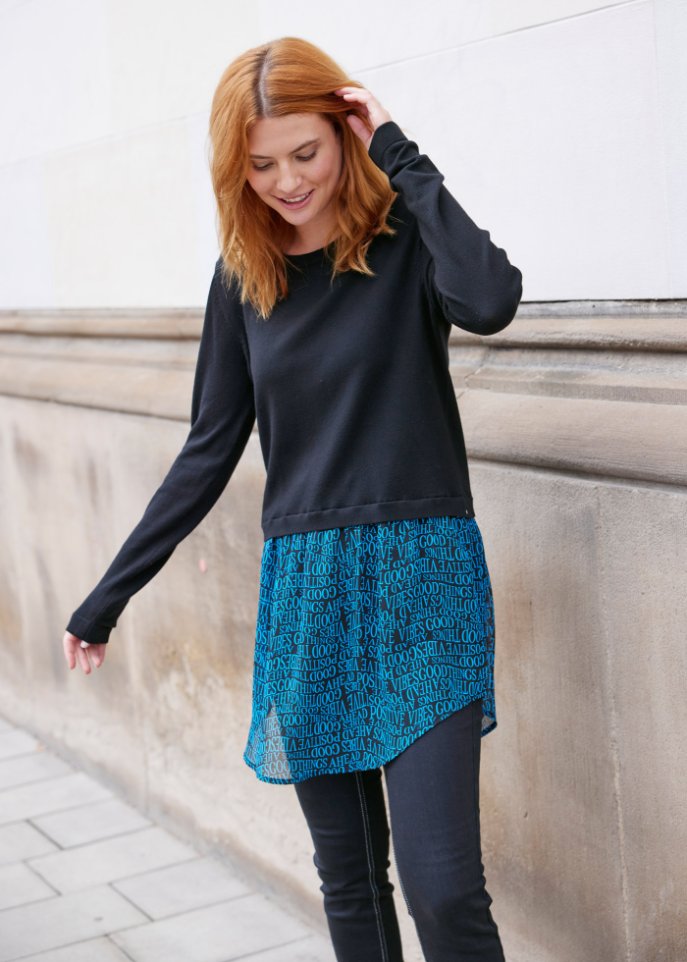 Pullover mit Rockansatz