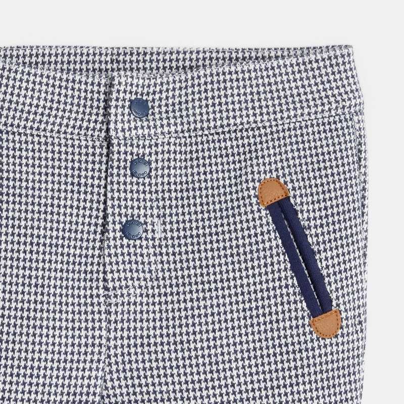 Pantalon en jacquard pied de poule marron bébé garçon