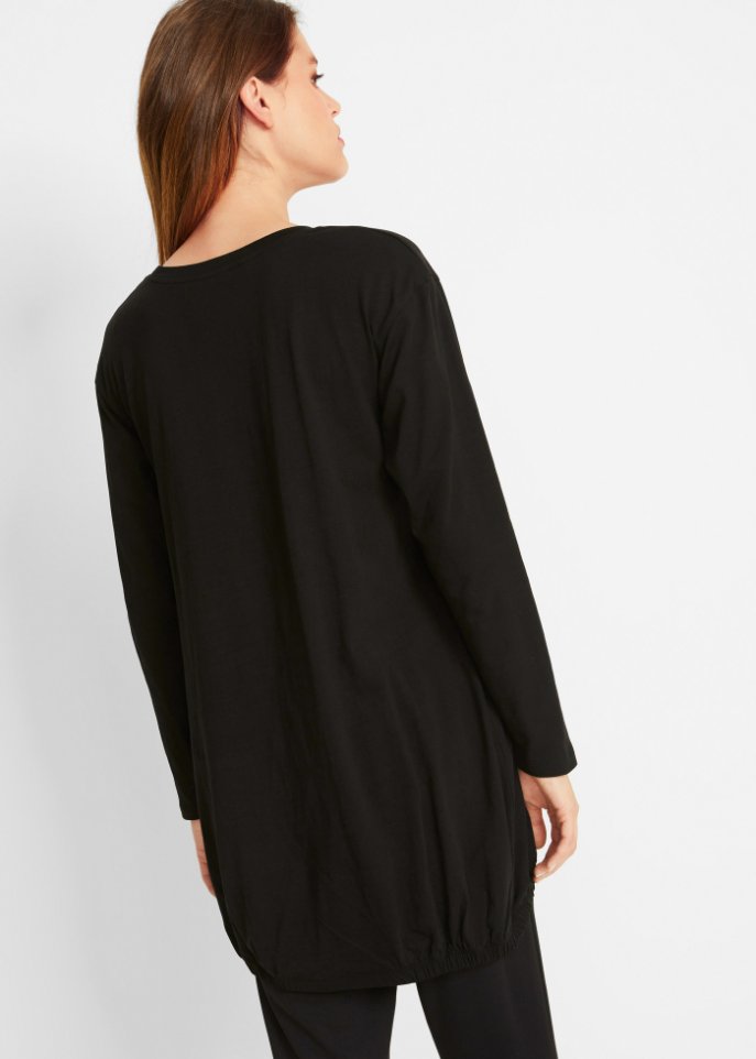 O-Shape Baumwoll-Longshirt bedruckt