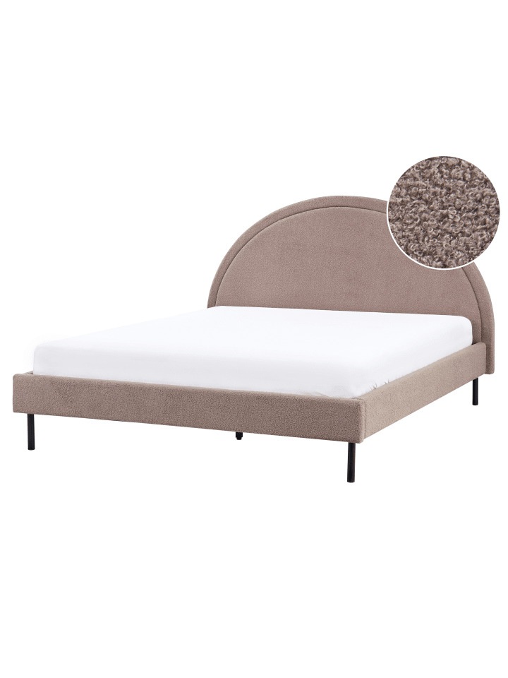 Beliani Doppelbett MARGUT in Beige - (W) 172 x (H) 116 x (L) 214 cm günstig kaufen onesize