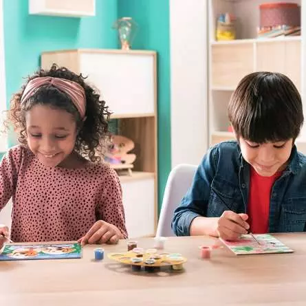 CreArt Pinselset in Blechdose - Malen nach Zahlen für Kinder ab 7 Jahren