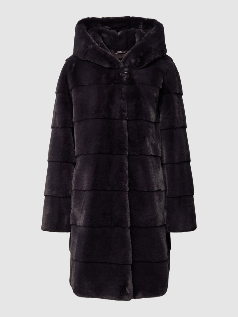 Jacke mit Kunstfell in anthrazit