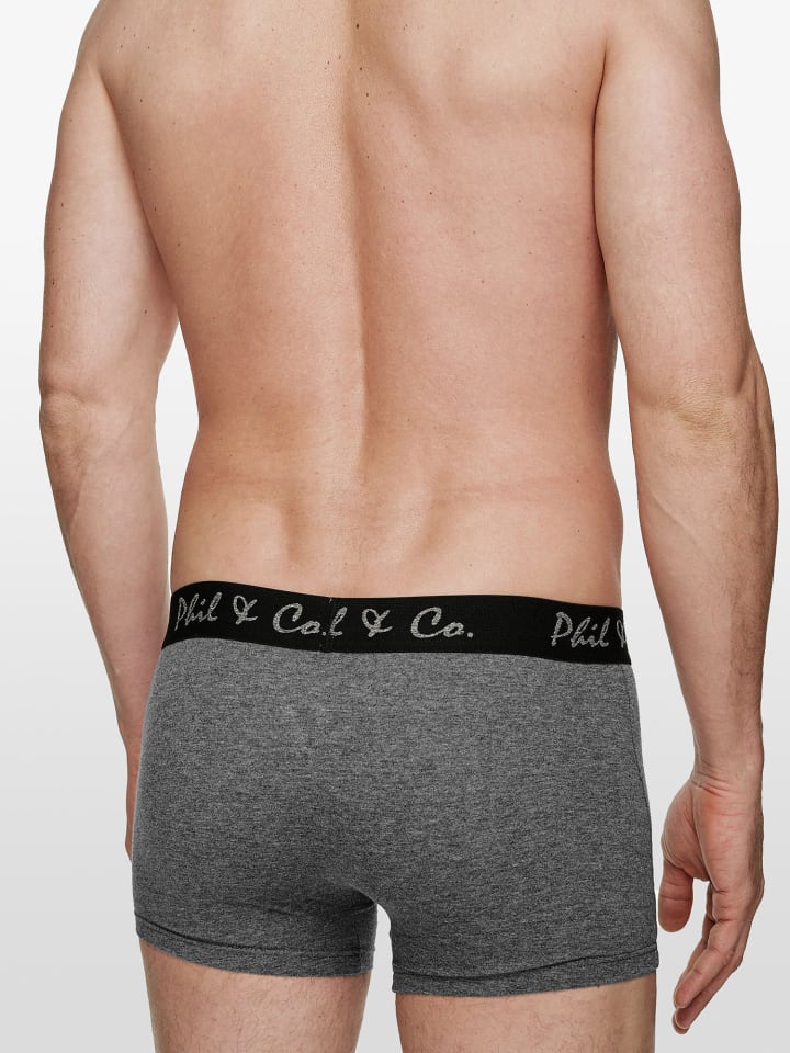Phil & Co. Berlin  Boxer Retropants in Schwarz/Anthrazit günstig kaufen