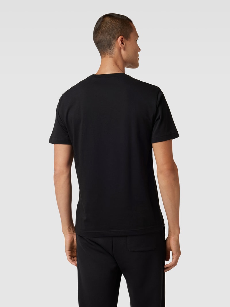 T-Shirt mit Label-Print in schwarz