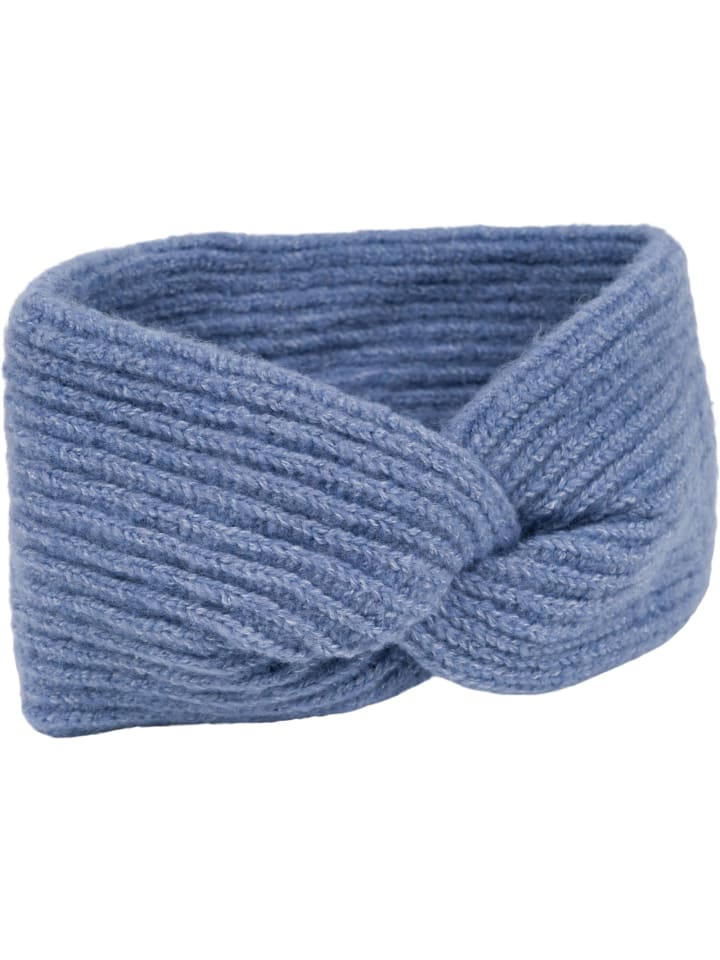 styleBREAKER Strick Stirnband mit Perlrippen Muster und Knoten in Jeansblau günstig kaufen onesize