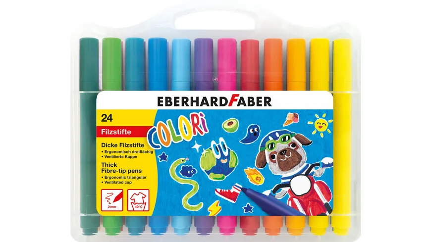 EBERHARD FABER Fasermaler Dicke Filzstifte Colori dreikant