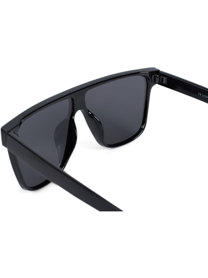 styleBREAKER Shield Sonnenbrille in Schwarz / Blau verspiegelt günstig kaufen onesize