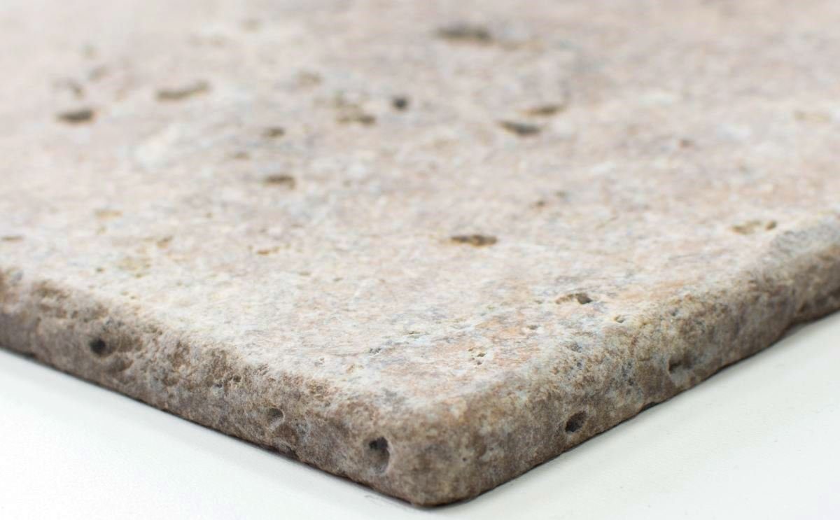 Mosani Bodenfliese Fliese Travertin Naturstein Noce walnuss braun Naturstein