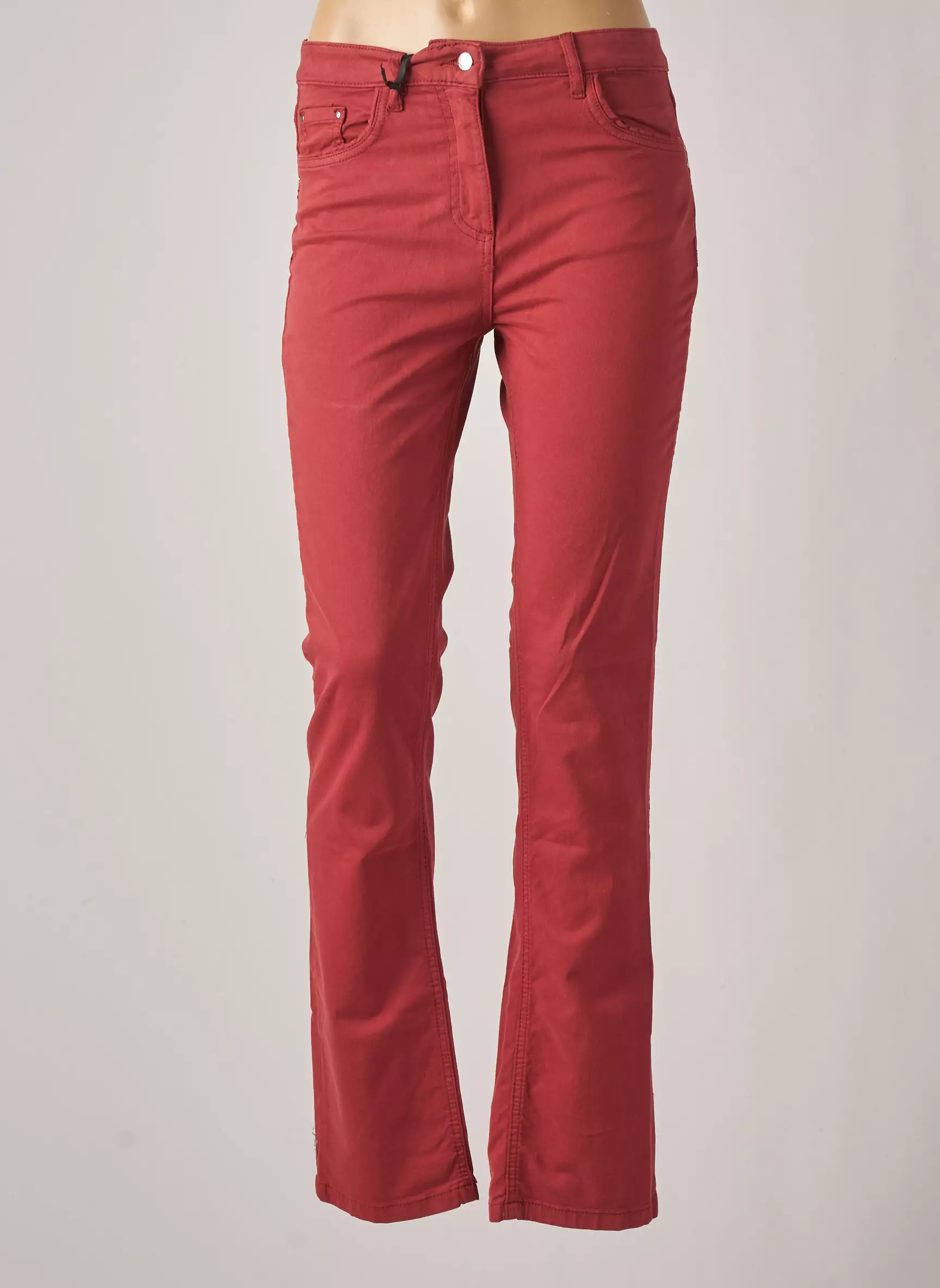 Julie Guerlande Pantalons Slim Femme couleur orange