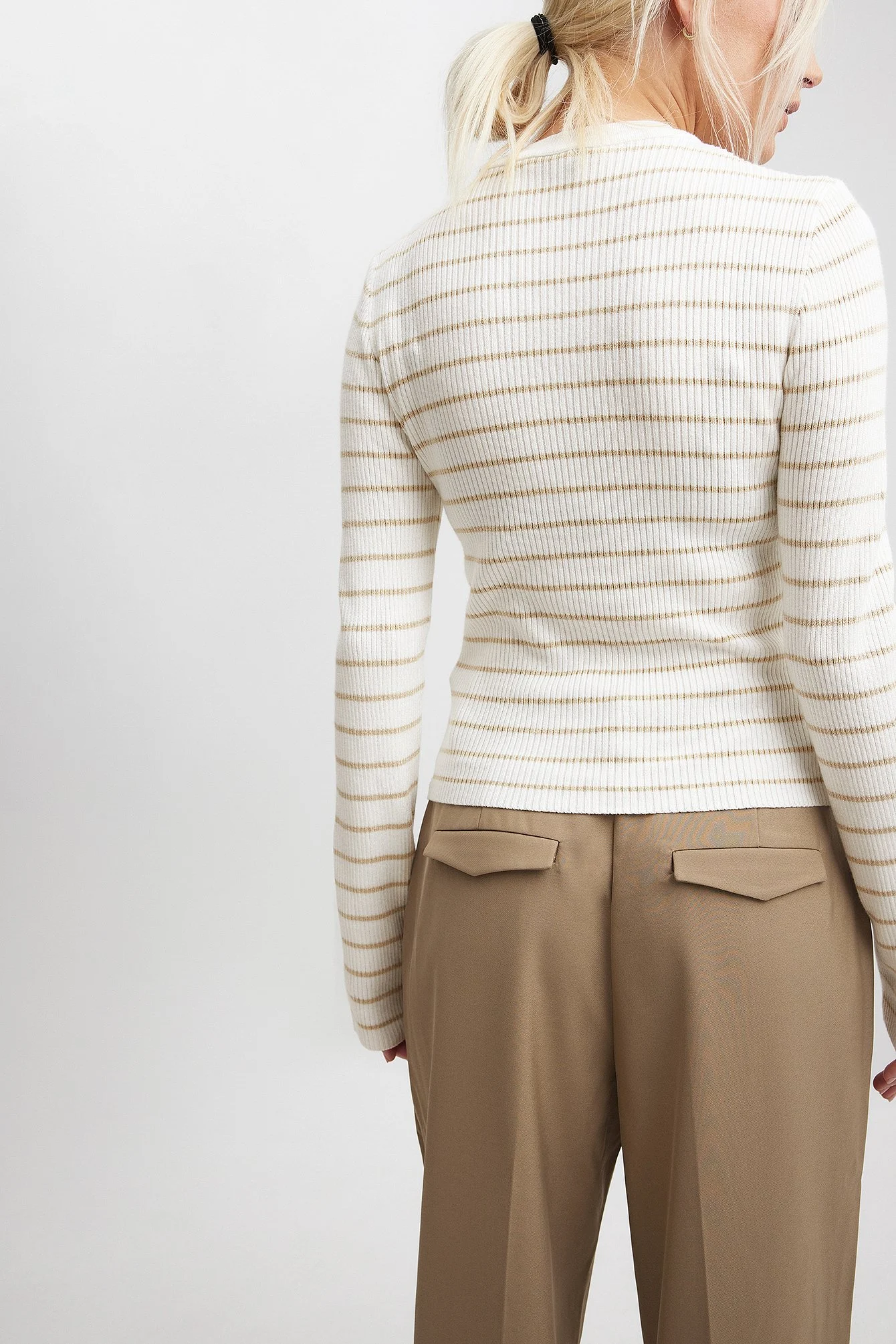 Gerippter Pullover