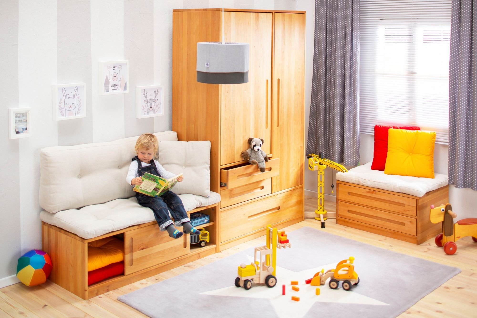 BioKinder - Das gesunde Kinderzimmer Sitzkissen, Sitzkissen 120x55 cm Grün