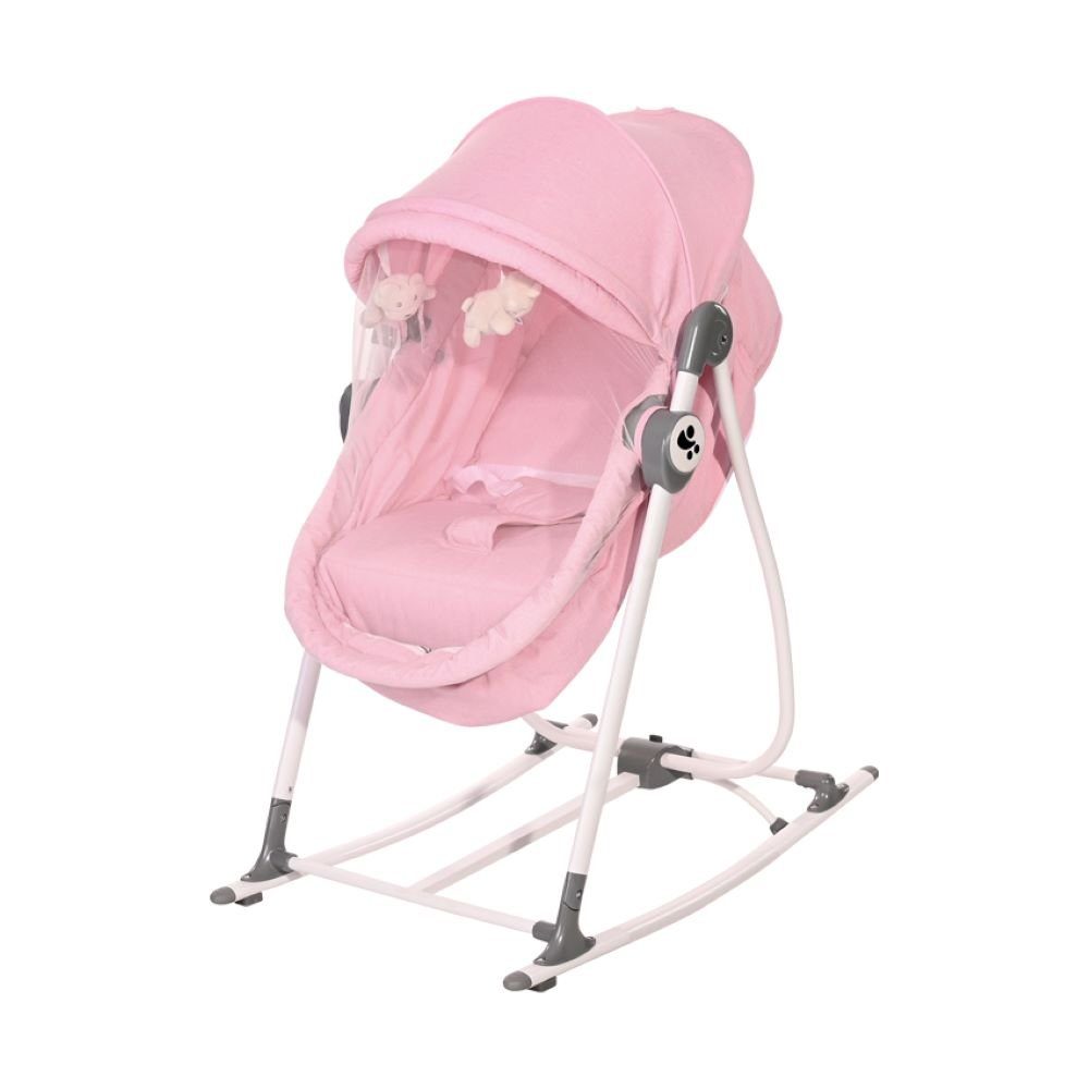 Lorelli Babywippe Babywiege Alicante 2 in 1, Babywippe, Moskitonetz, Sonnendach, Gurt