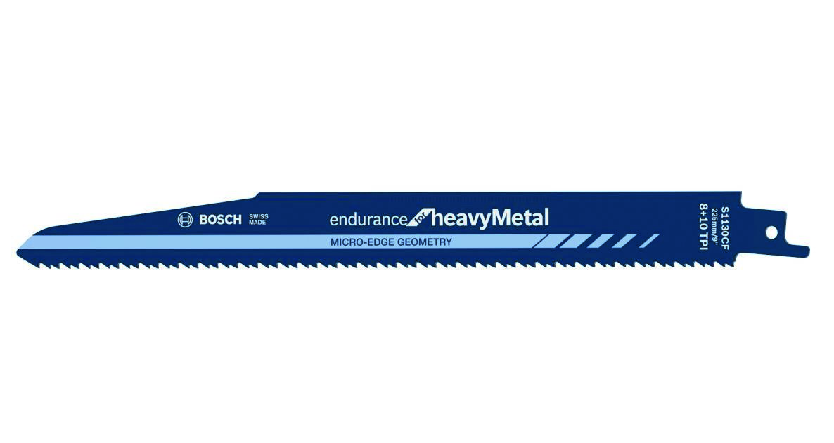 Bosch Blue Accessories 2608657932 S1130CF Säbelsägeblatt Endurance für Schwermetalle 225 mm 25 Stück