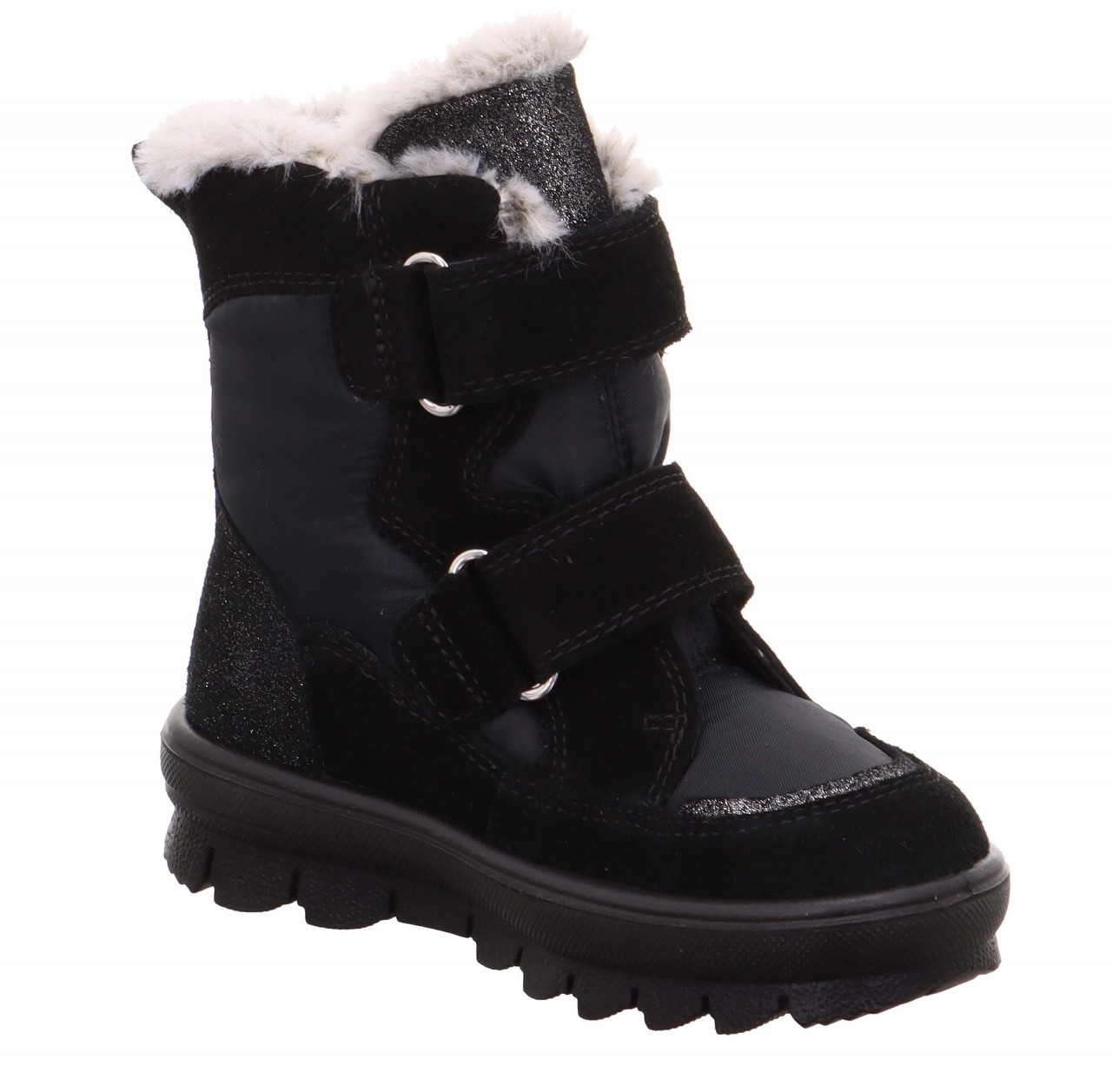 FLAVIA - Schwarz Boots mit Klettverschluss